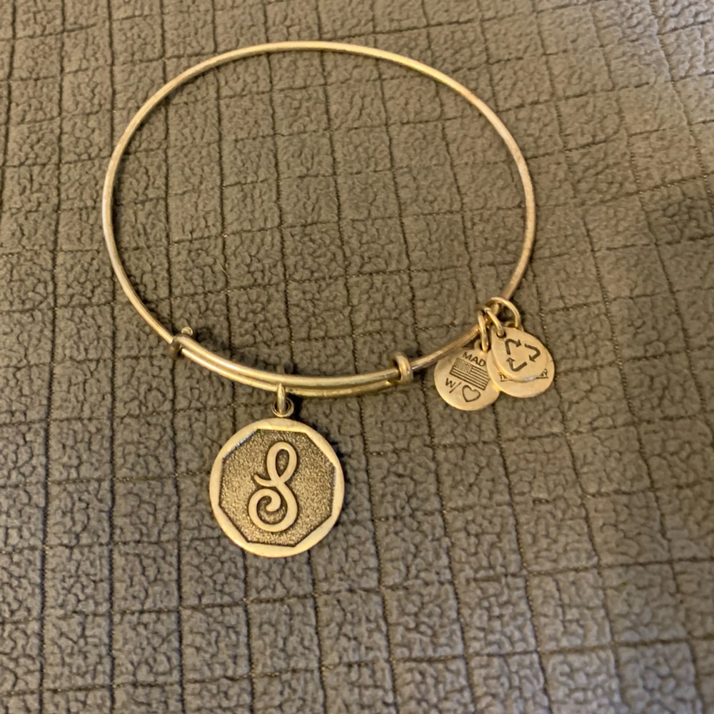 Alex and Ani “S” charm bracelet